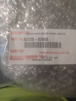 Toyota Avalon Block Assembly Engine Room Junction