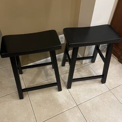 Solid Wood Counter Stools Set of 2