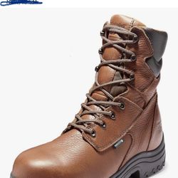 Timberland PRO Men's TiTAN 8 Inch Alloy Safety Toe Waterproof Industrial Work Boot, Cappuccino Brown