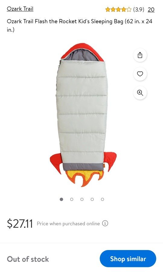 Flash The Rocket Kids Sleeping Bag (New)