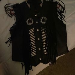 Leather Fringe VEST