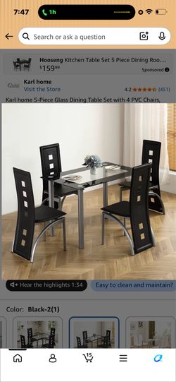 Table and chairs