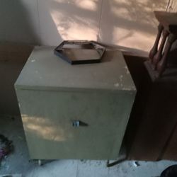 Vintage Record Cabinet 