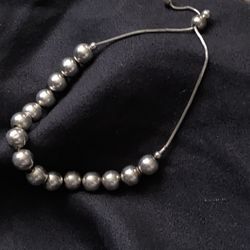 Sterling Silver adjustable bead bracelet