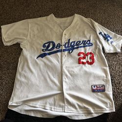 White/Royal Blue Dodger jersey #23 Adrián González Size Large