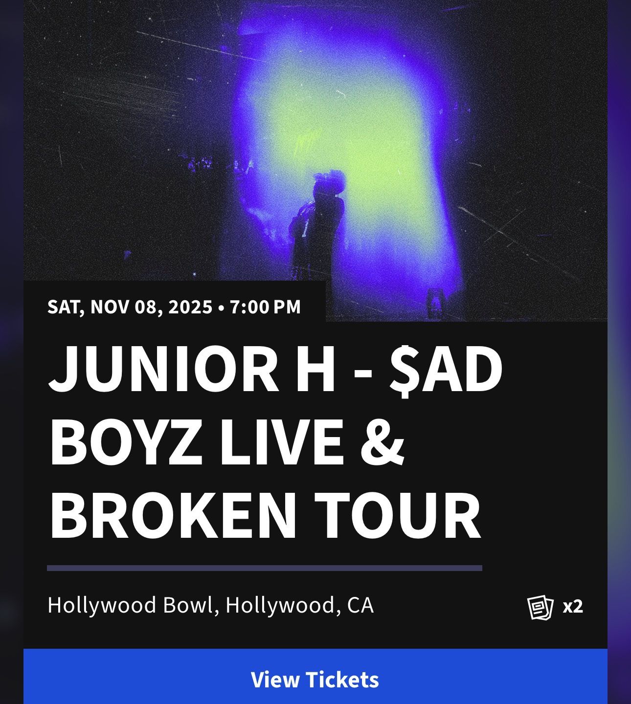 JUNIOR H TICKETS SATURDAY 