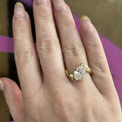 14k LAB DIAMOND RING 