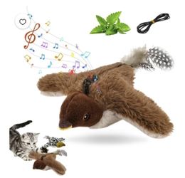 Flappy flying bird cat toy