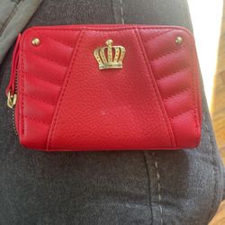 Juicy Couture Small Red Zip Around Card Wallet
