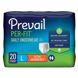 Prevail Adult Diapers Large 20x4=80 Pk
