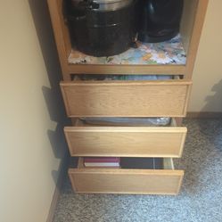 Sturdy solid wood storage cabinet