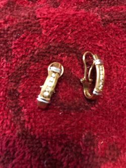 Gold hoops with diamonds