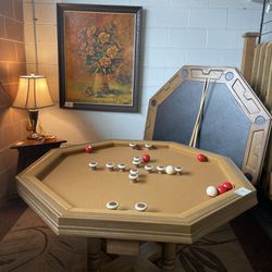 3-in-1 Bumper Pool, Poker, and Dining Table