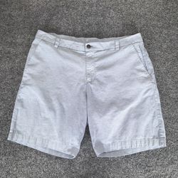 Lululemon Commission Short Mens 36 Blue Casual Golf Chino Performance Comfort