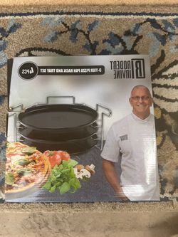 Robert Irvine 3-Tier Pizza Pan and Tray Set