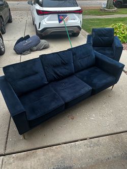 3 seat sectional couch and chair