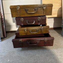 Wooden Suitcase Drawers