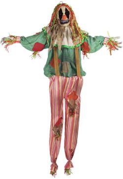 Burlap Scarecrow Clown Animatronic 