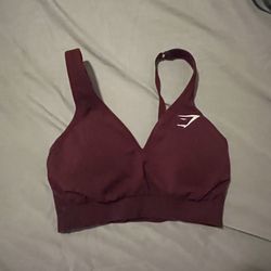 Gymshark Burgundy Sports Bra – Size XS/S