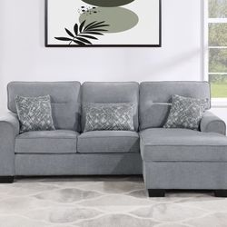 New. LIGHT GRAY Reversible Fabric Cushions 