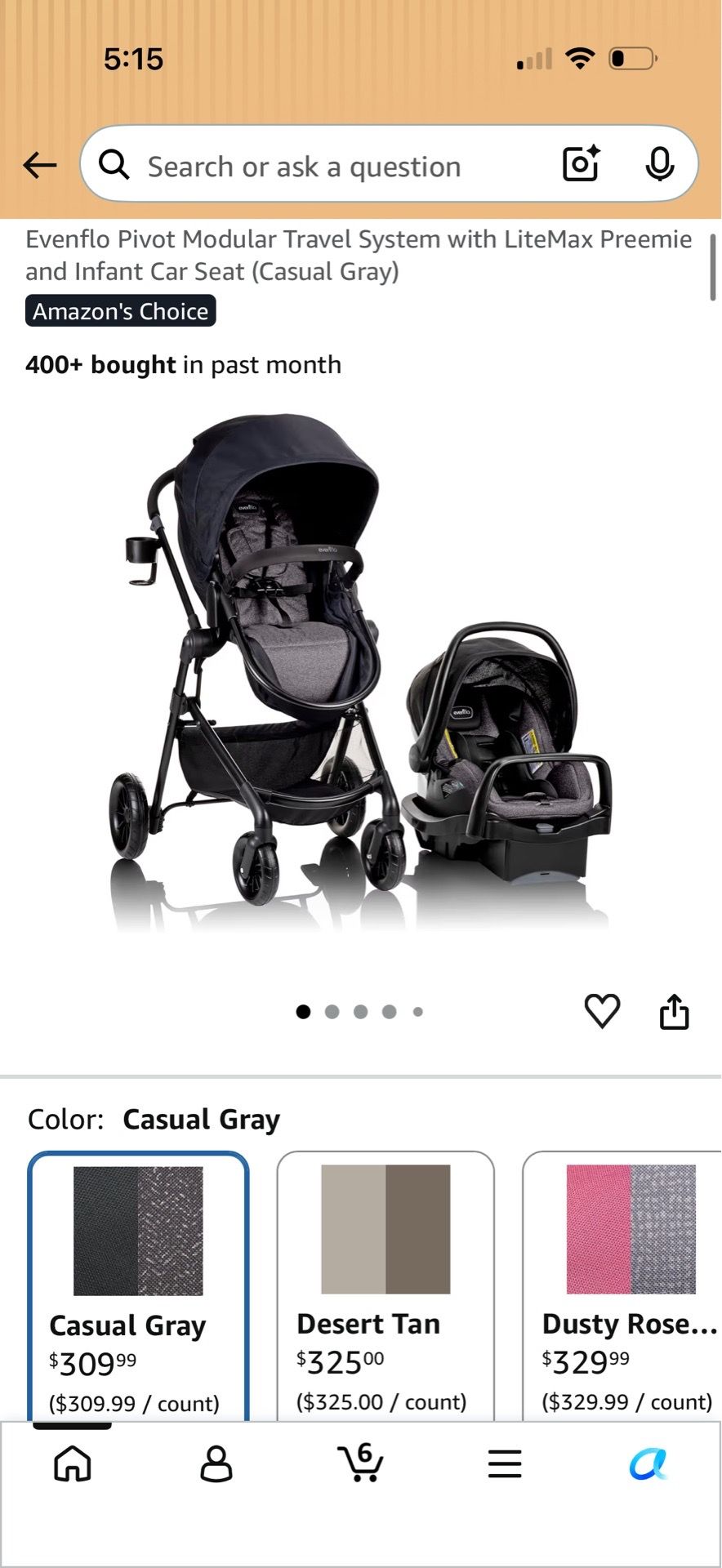 Stroller and car seat