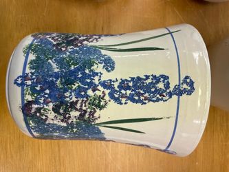 CERAMIC FLOWER POTS lot of (4)