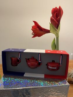 Le Creuset 3 Piece Miniature Ornaments, Cerise,  Black Friday  2021 , RARE