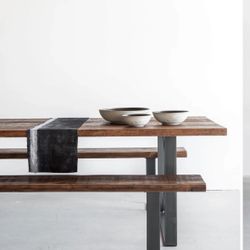 Croft house Railcar Table And Benches 