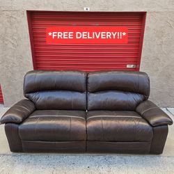 Electric Leather Recliner Couch