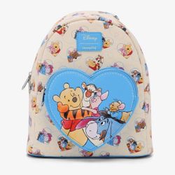 Loungefly Winnie The Pooh Tigger Eeyore Heart Valentine’s Day Backpack 