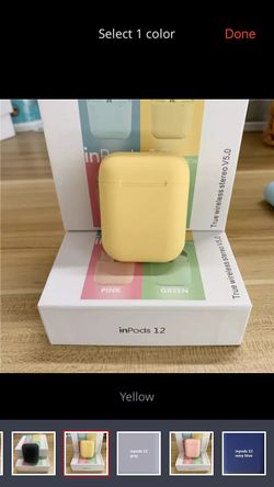 NWT Wireless Earphones Bluetooth 5.0 Stereo yellow