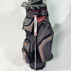 Complete RH Golfsmith Golf Club Set Irons/Woods + Bag | 14-Way Divider | New Grip Putter 