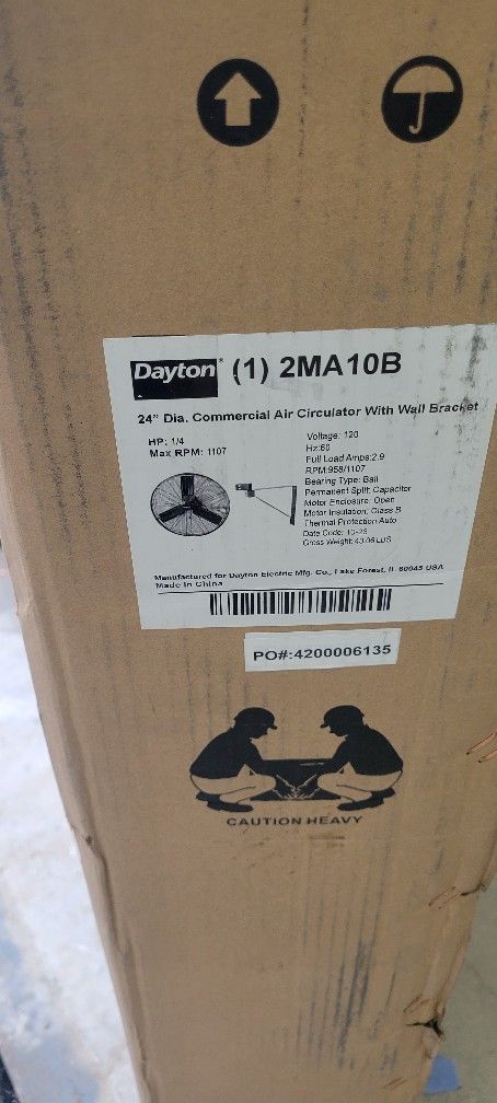 24" Dayton Wall Mount Fan