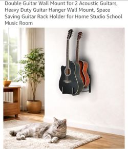 BRAND NEW - Double Guitar Wall Mount for 2 Acoustic Guitars