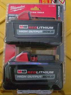 MILWAUKEE M18 2 BATTERIES 6.0AH NEW