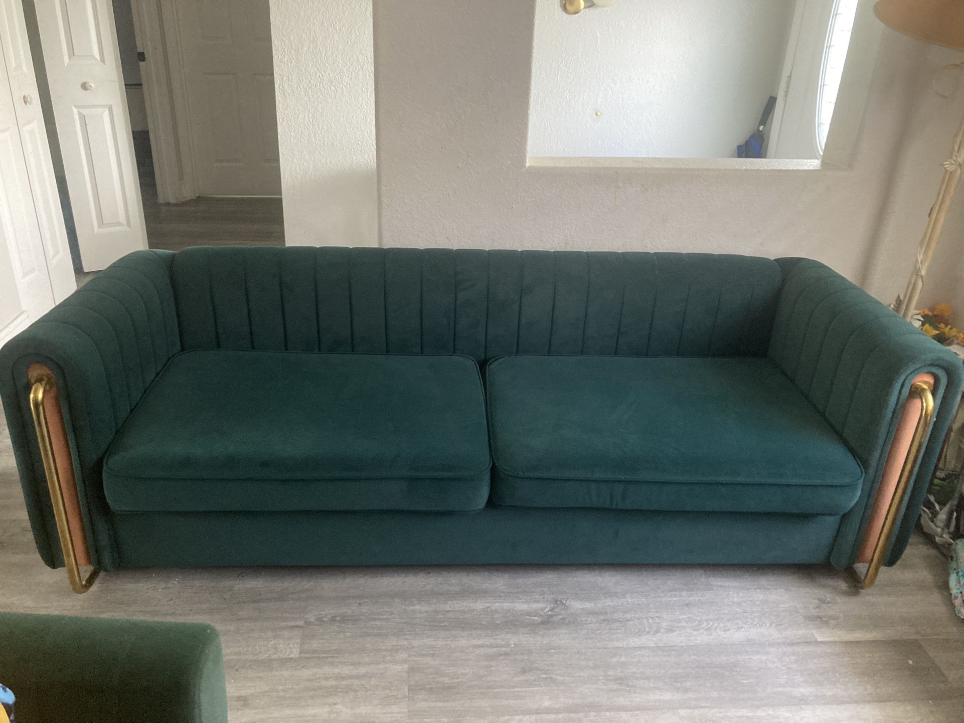 Green Velvet Sofa