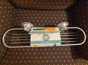 Bath CaddyNever Rust 18"  Single Tier Aluminum Satin Silver