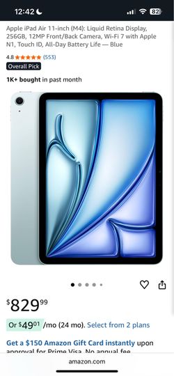 New in sealed box, Apple iPad Air 11 inch M4 , 256 GB