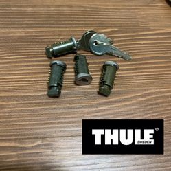 New Set of Lock Core Cylinders and Keys Thule Autoracks