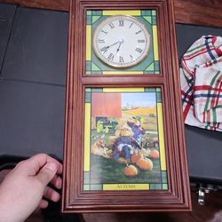 Rare John Deere Little Farmhand Stained Glass Wall Clock By Donald Zolan Retired

