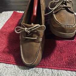 SPERRY TOP SIDER Men’s Authentic Original Leather Boat Shoes Brown Color Size 10.5M