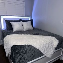 Queen Bed With LED lights 
