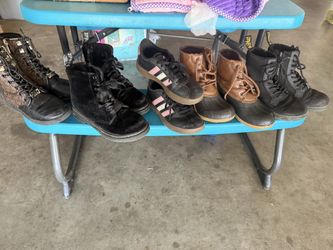 Girl boots and 1 pair of Adidas