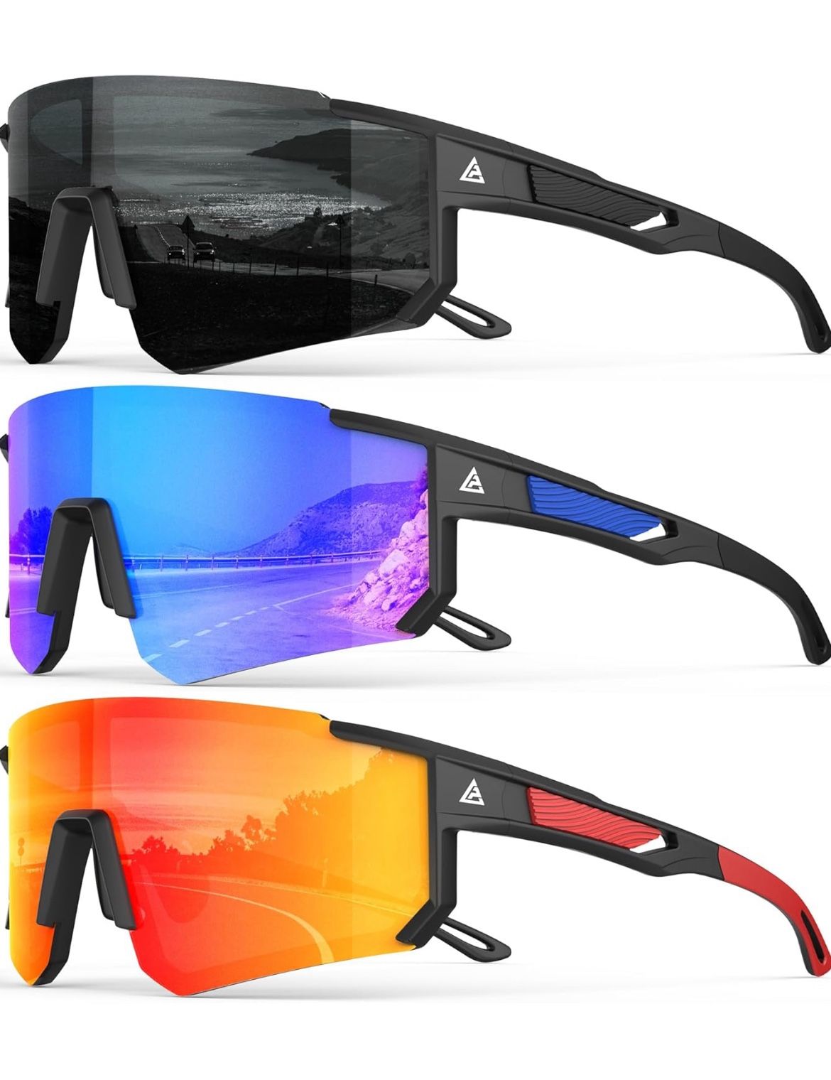 Brand: QALLY Polarized Sports Sunglasses for Men, UV400 Protection Mens Sunglasses Wrap Around Sun Glasses for Cycling Running Brand new. Never been u