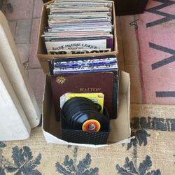 2 Boxes Of Records. Rock Rap Jazz 45’s