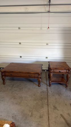 Two wood tables $40 OBO