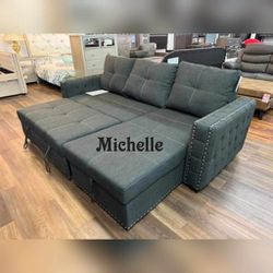 sectional sofa with storage chaise and pull out bed