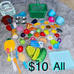 $10 For all Kitchen accessories 56 pieces of Toys all included