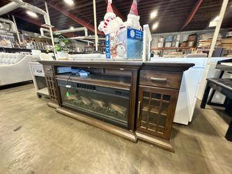 Costco Tv console with electric fire pit 🔥