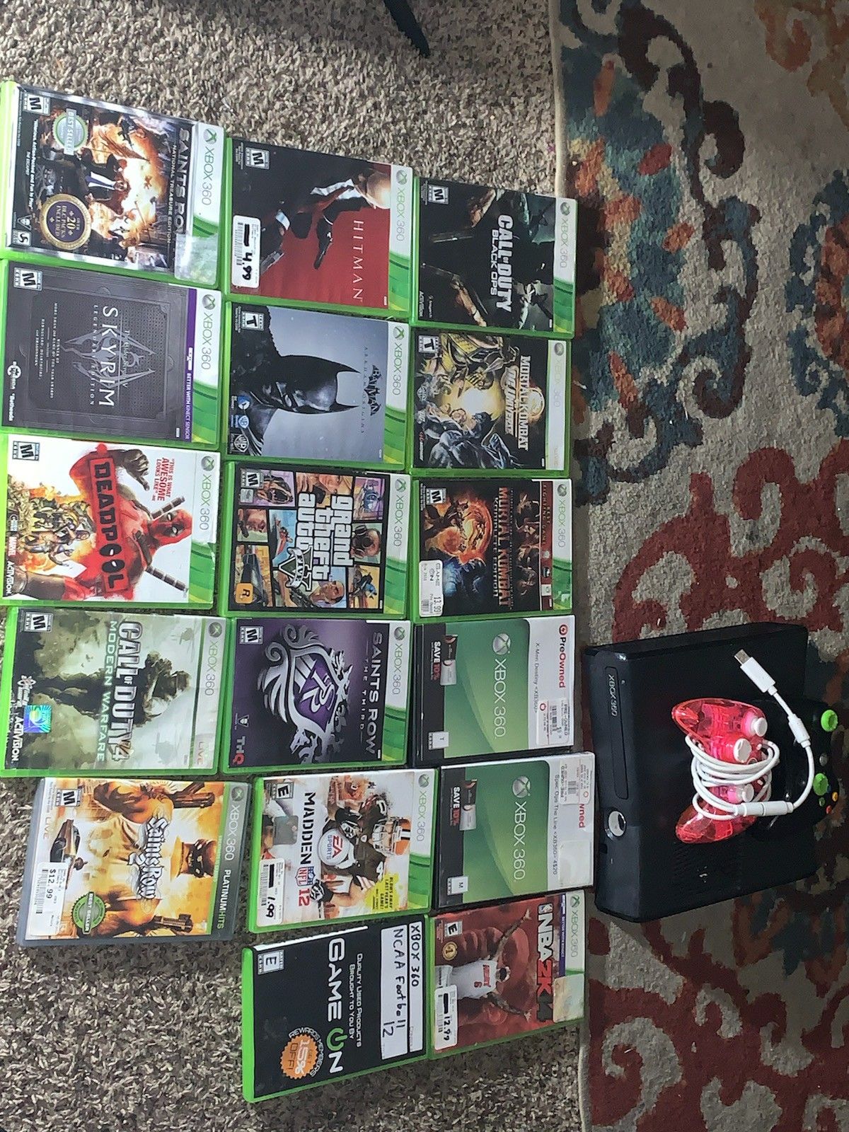 Xbox 360 with games&controllers